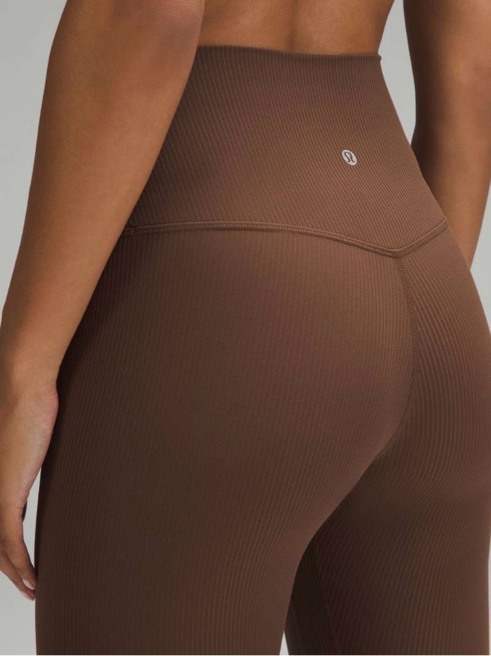 Lululemon Align Ribbed High Rise 28” Java Brown Leggings Size 2 - Picture 3 of 12